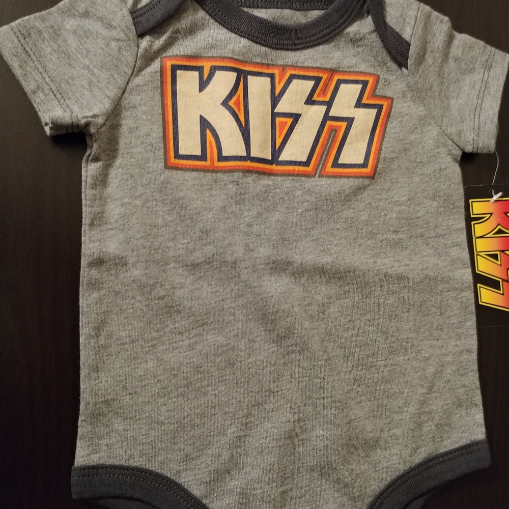 New w Tags. KISS Baby 3-6 mo. Rock N Roll onesie